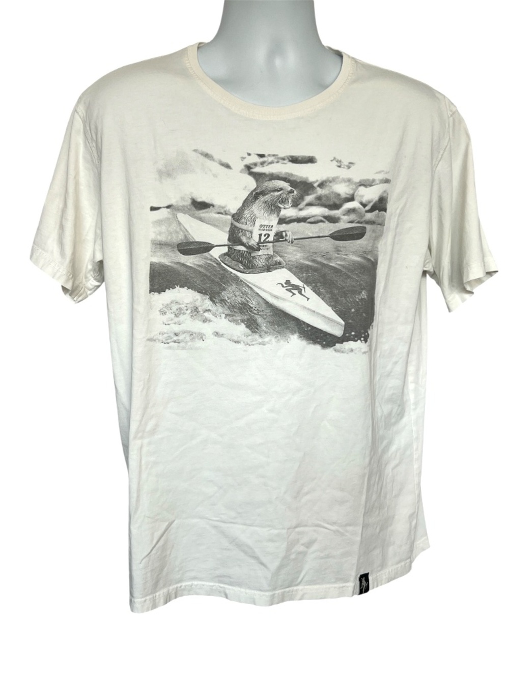 Dirty Velvet T-shirt Graphic Size XL 100% Organic Cotton Otter Madness Kayaking